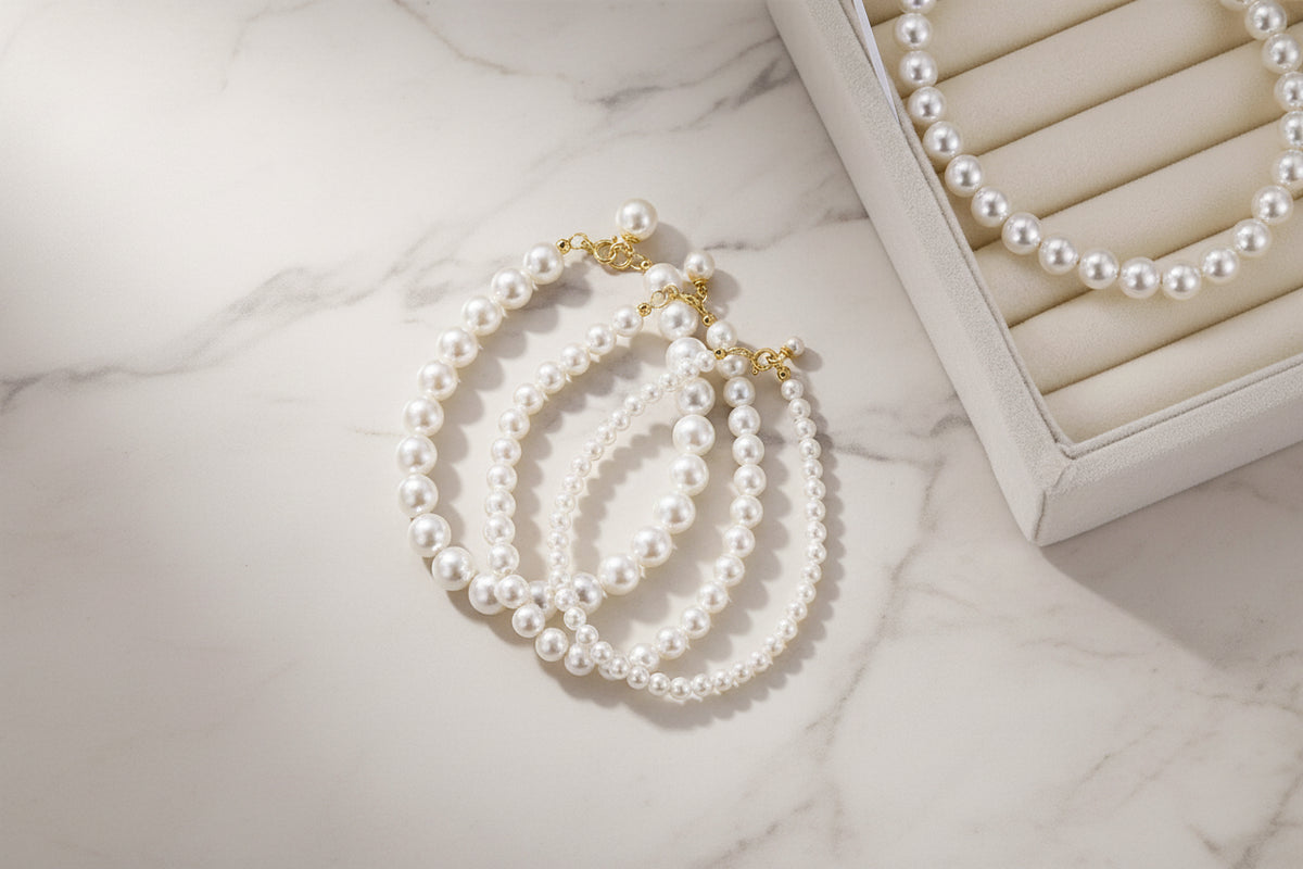 925 Sterling Silver Real Pearl Bracelet