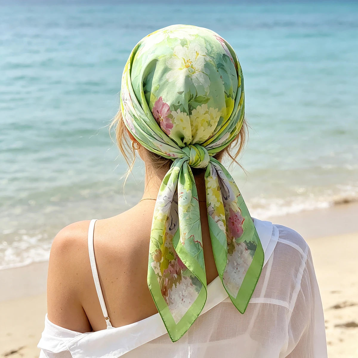 Soft Satin Hair & Neck Scarf