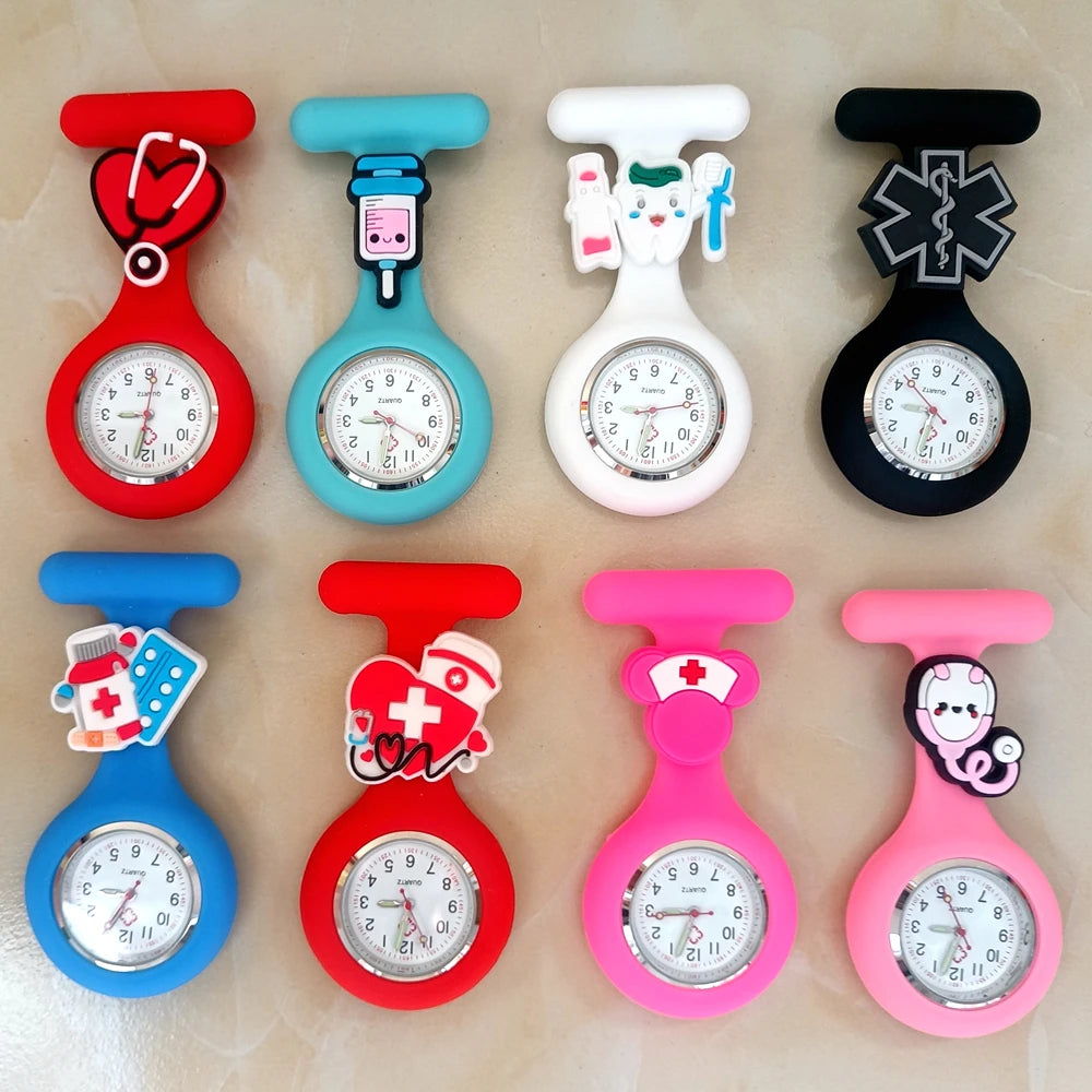 Cartoon Medical Silicone Brooch Watch