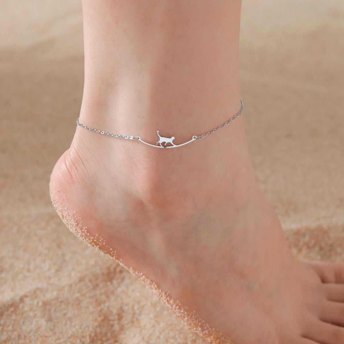 Stainless Steel Cat Anklet