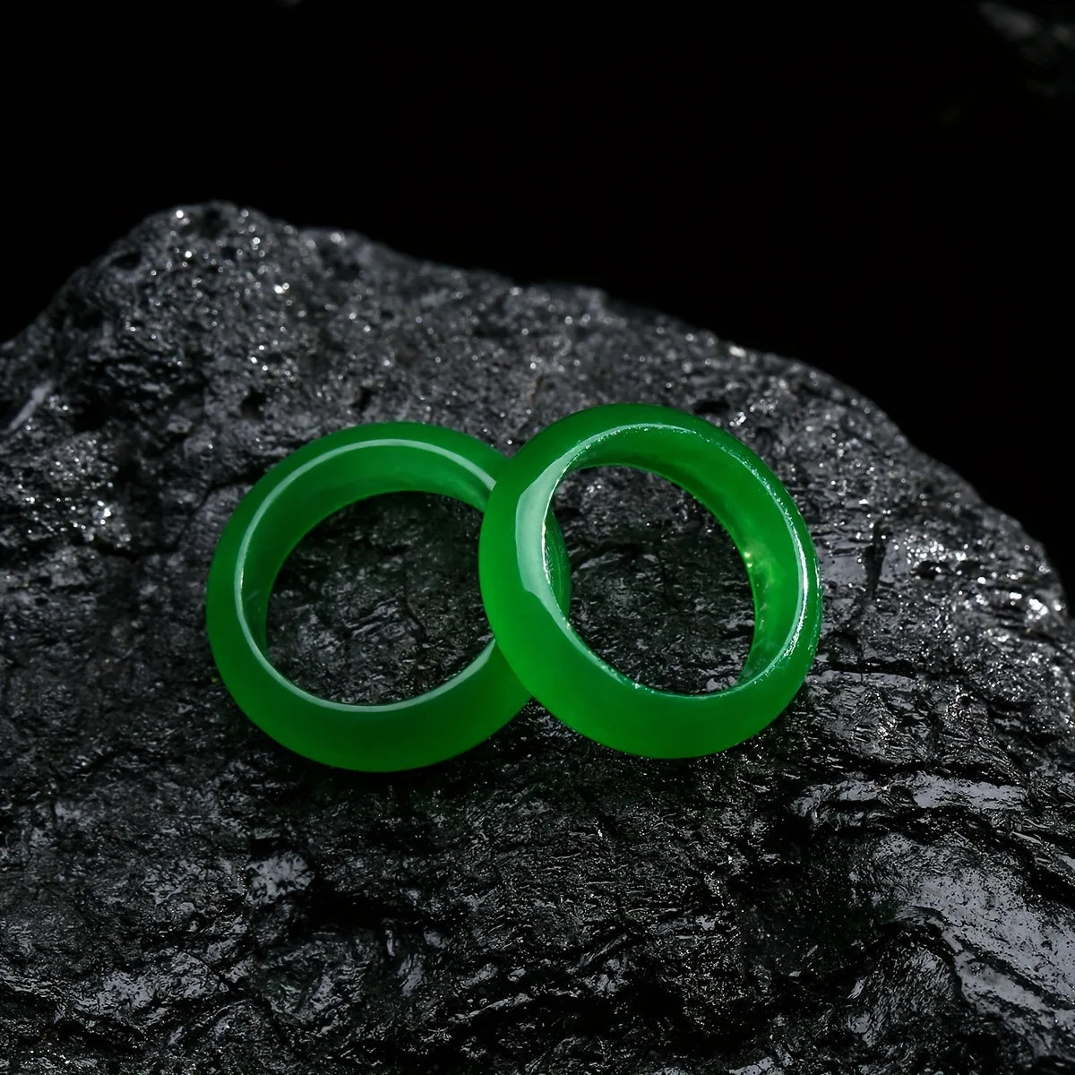 Natural Jade Unisex Band Ring