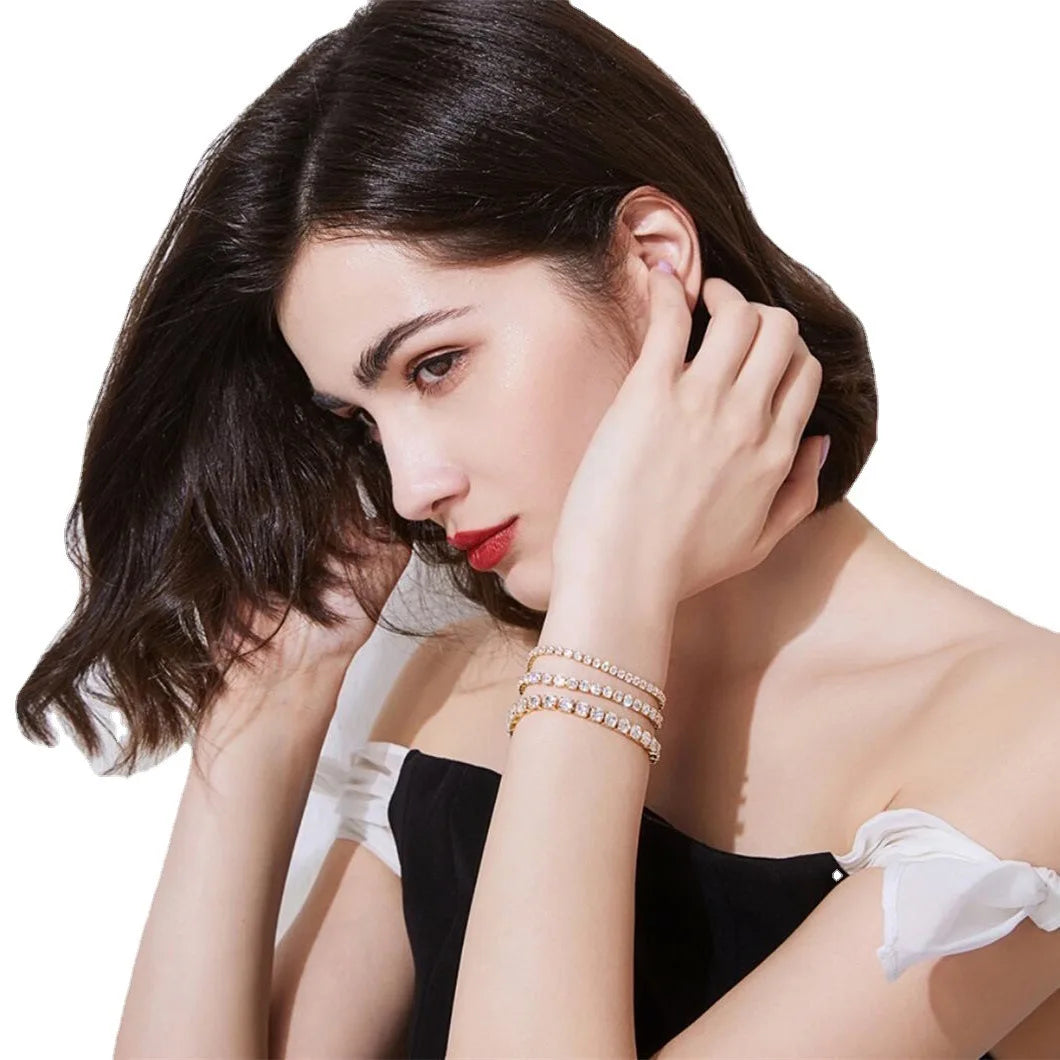 Luxury Zircon Crystal Tennis Bracelet for Women
