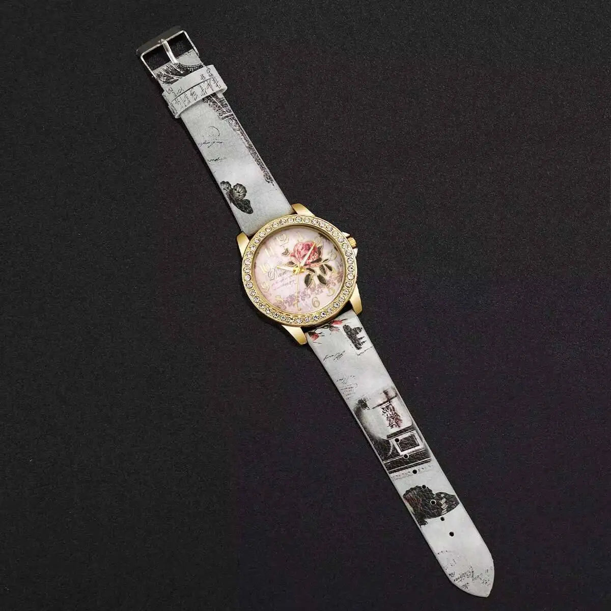 Elegant Floral Quartz Watch