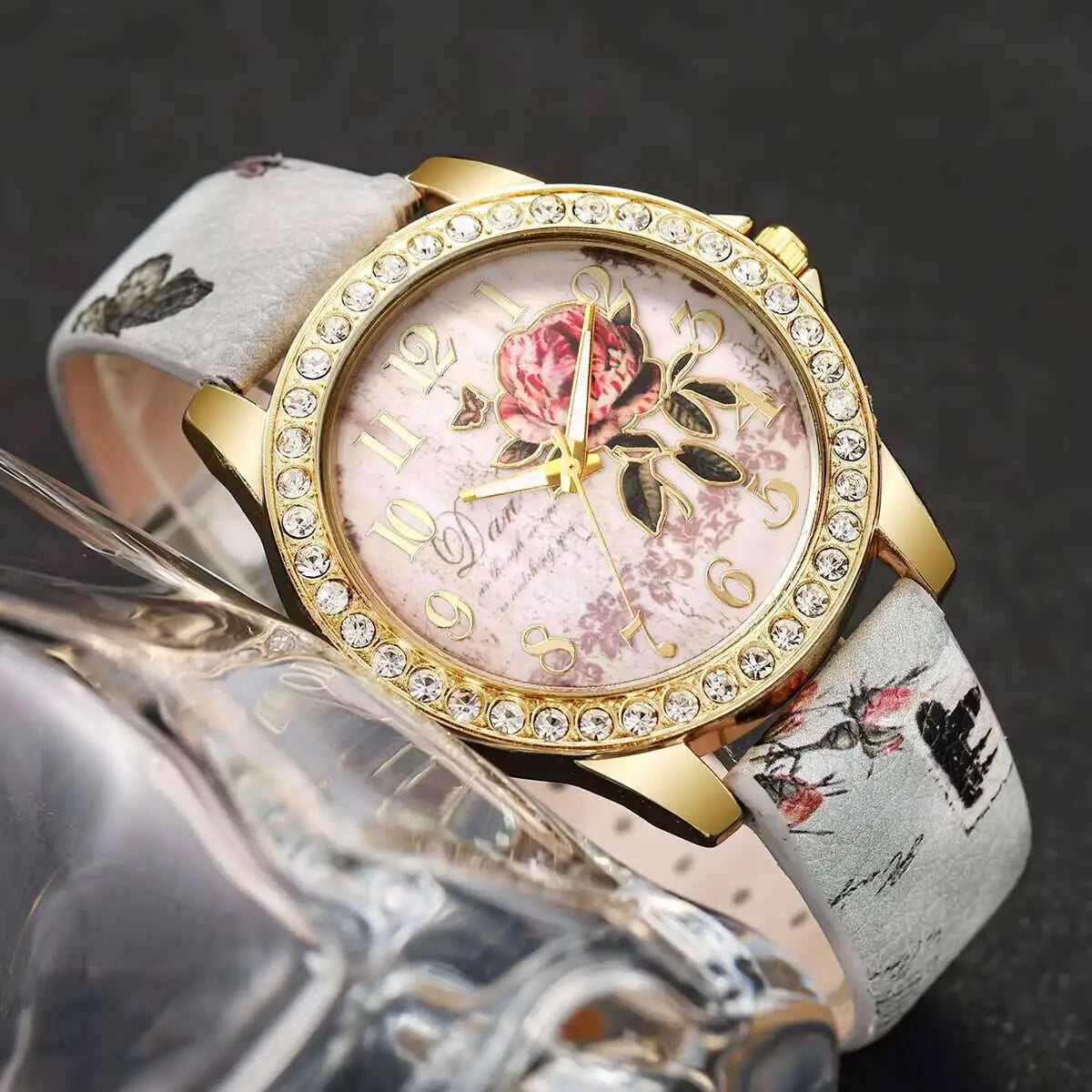 Elegant Floral Quartz Watch
