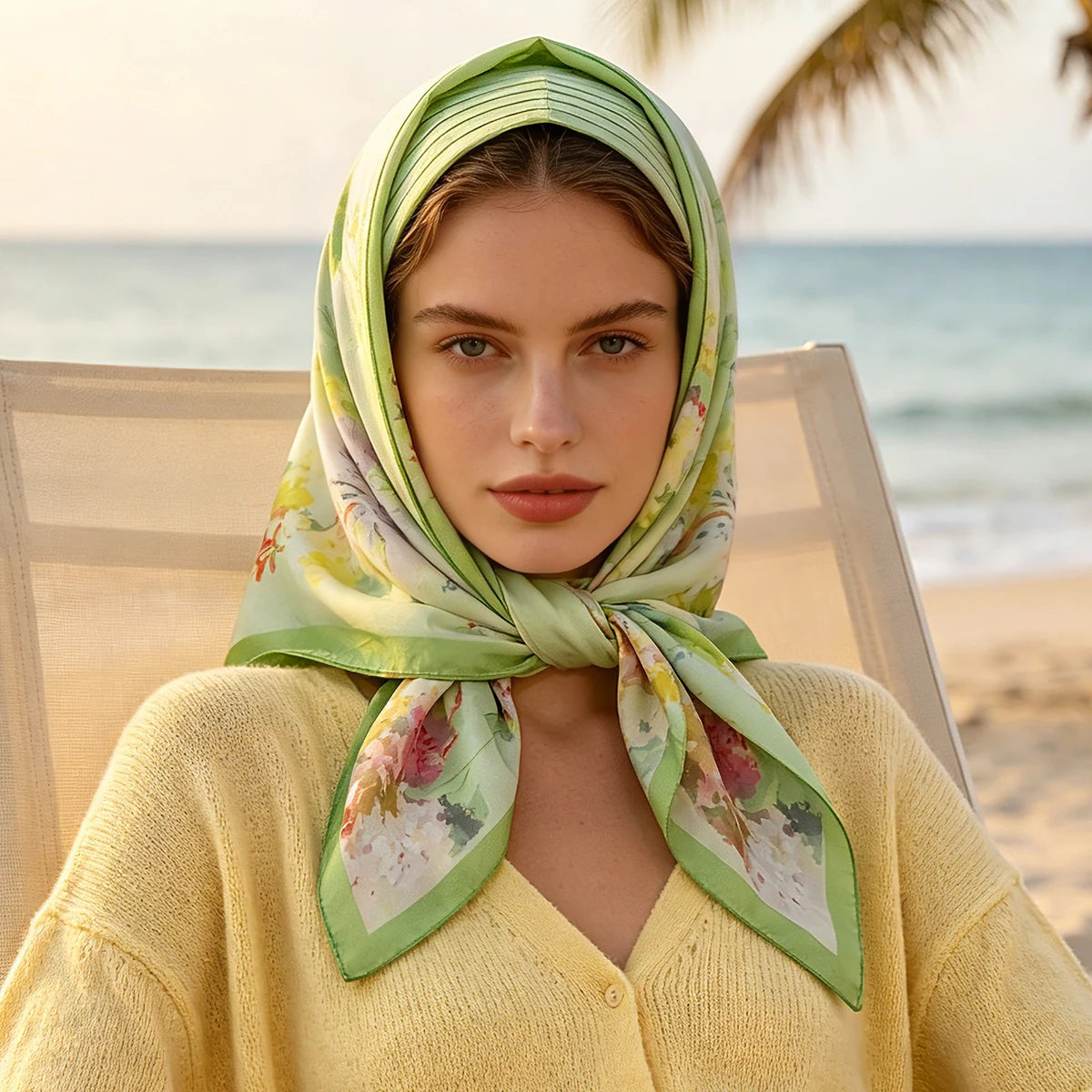 Soft Satin Hair & Neck Scarf