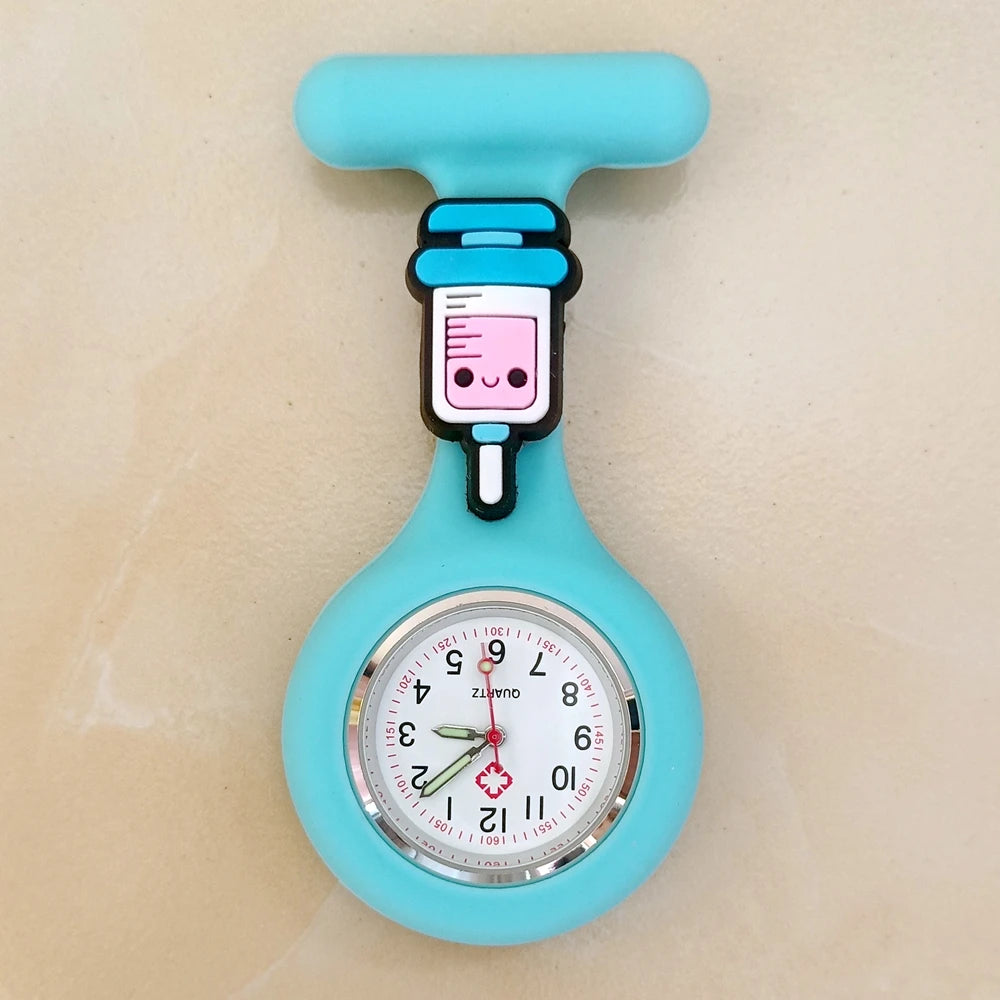 Cartoon Medical Silicone Brooch Watch
