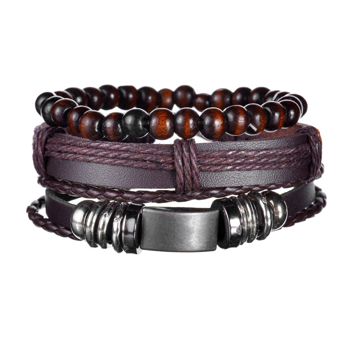 Men’s Life Tree & Wood Bead Bracelets