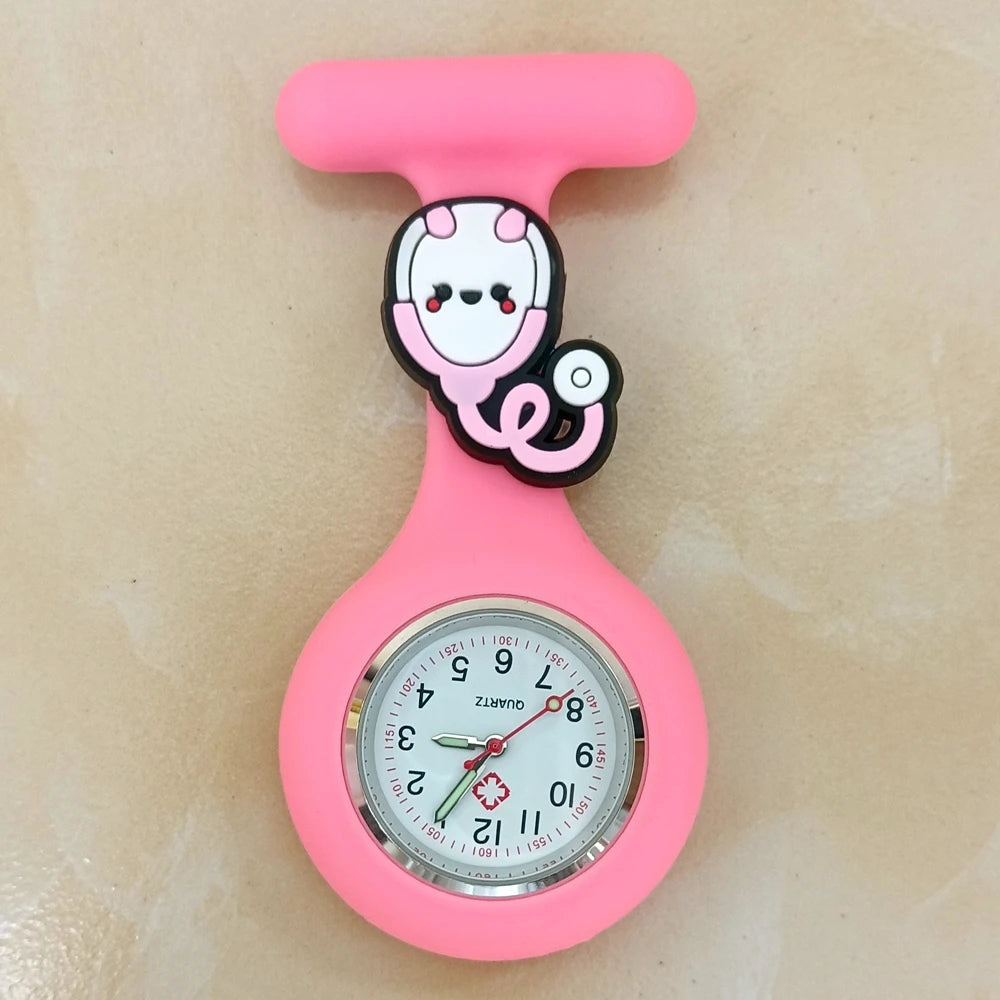 Cartoon Medical Silicone Brooch Watch