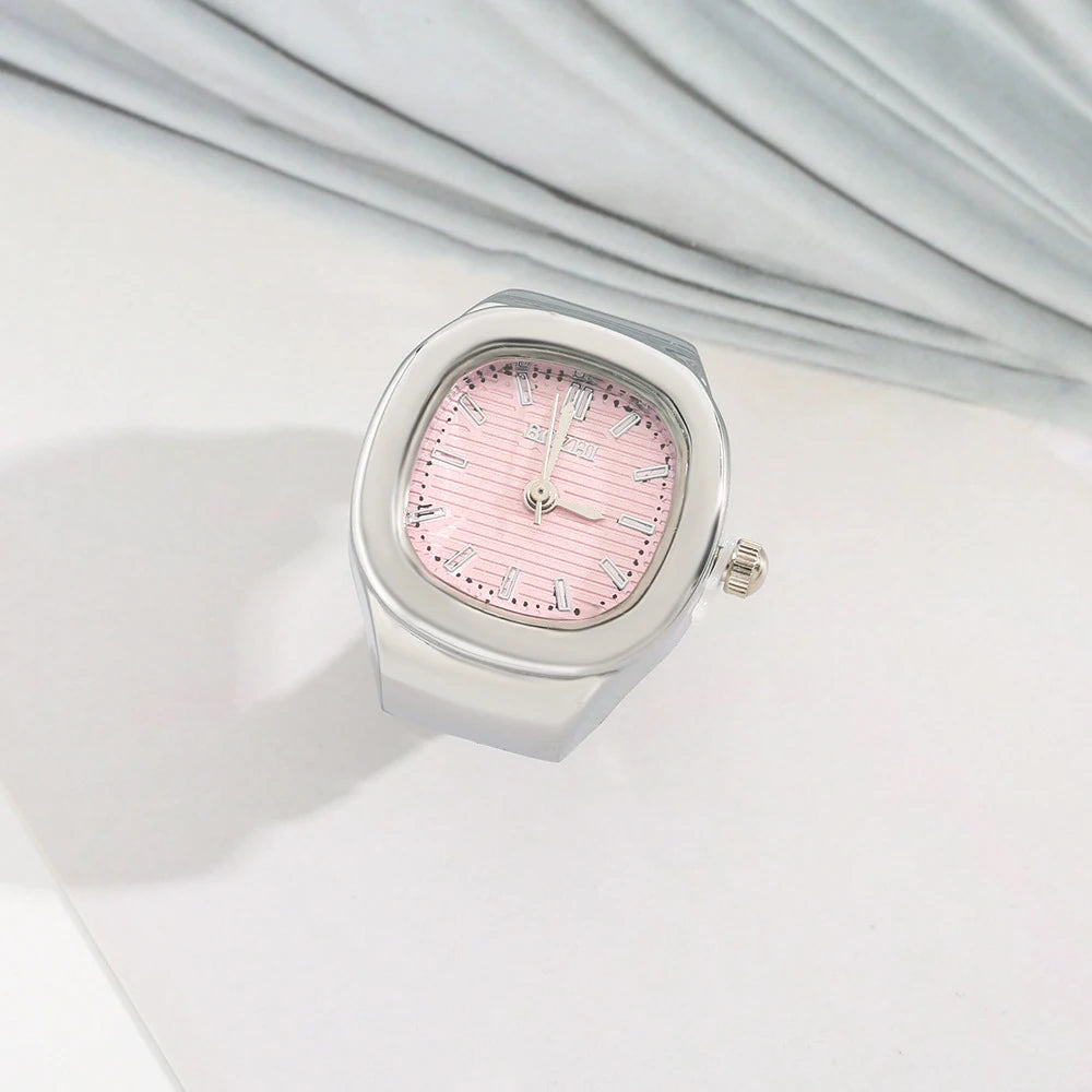 Mini Elastic Strap Finger Watch Ring