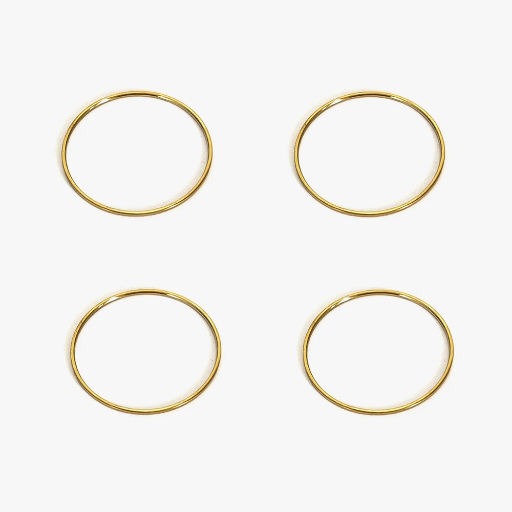 0.5mm Ultra-Thin Stainless Steel Gold Ring