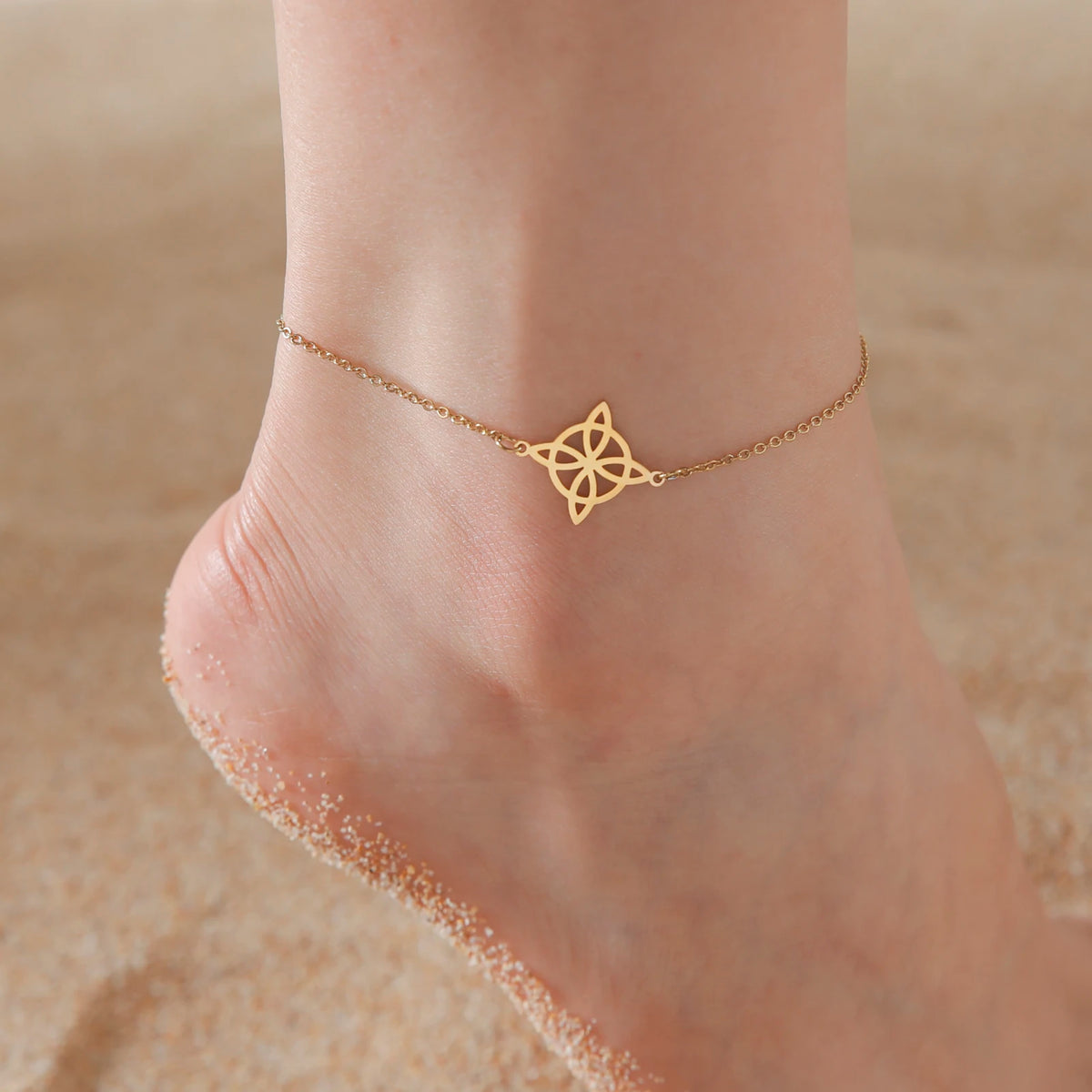 Celtic Knot Stainless Steel Anklet
