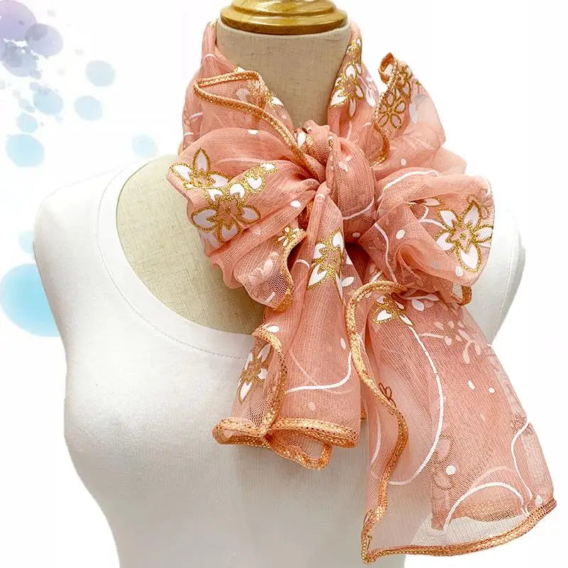 Luxury Floral Silk Wrap & Scarf