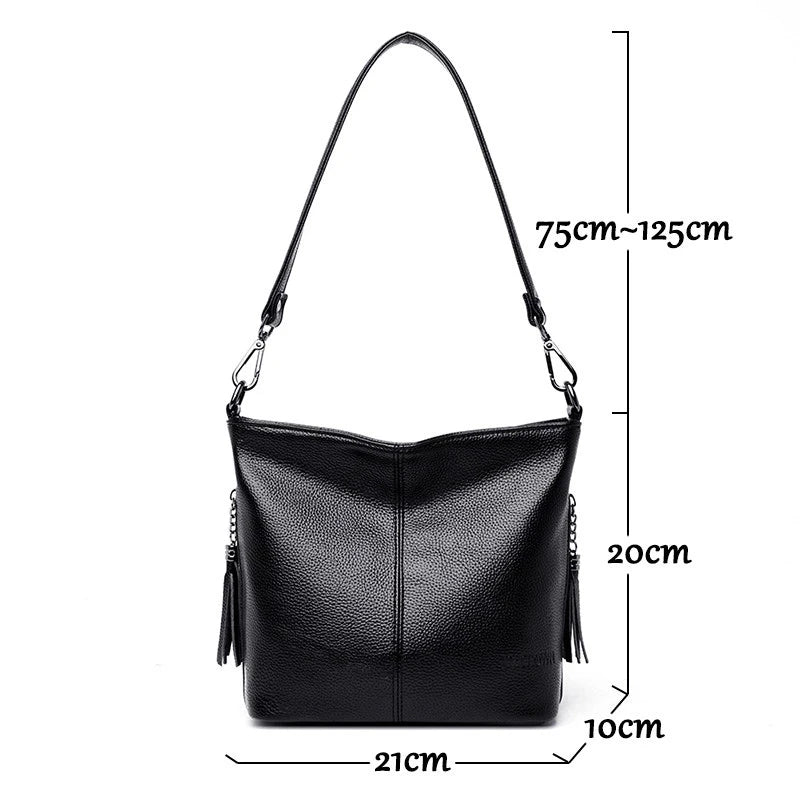 Elegant Casual Leather Shoulder Bag