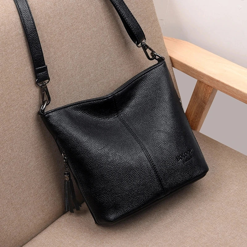 Elegant Casual Leather Shoulder Bag