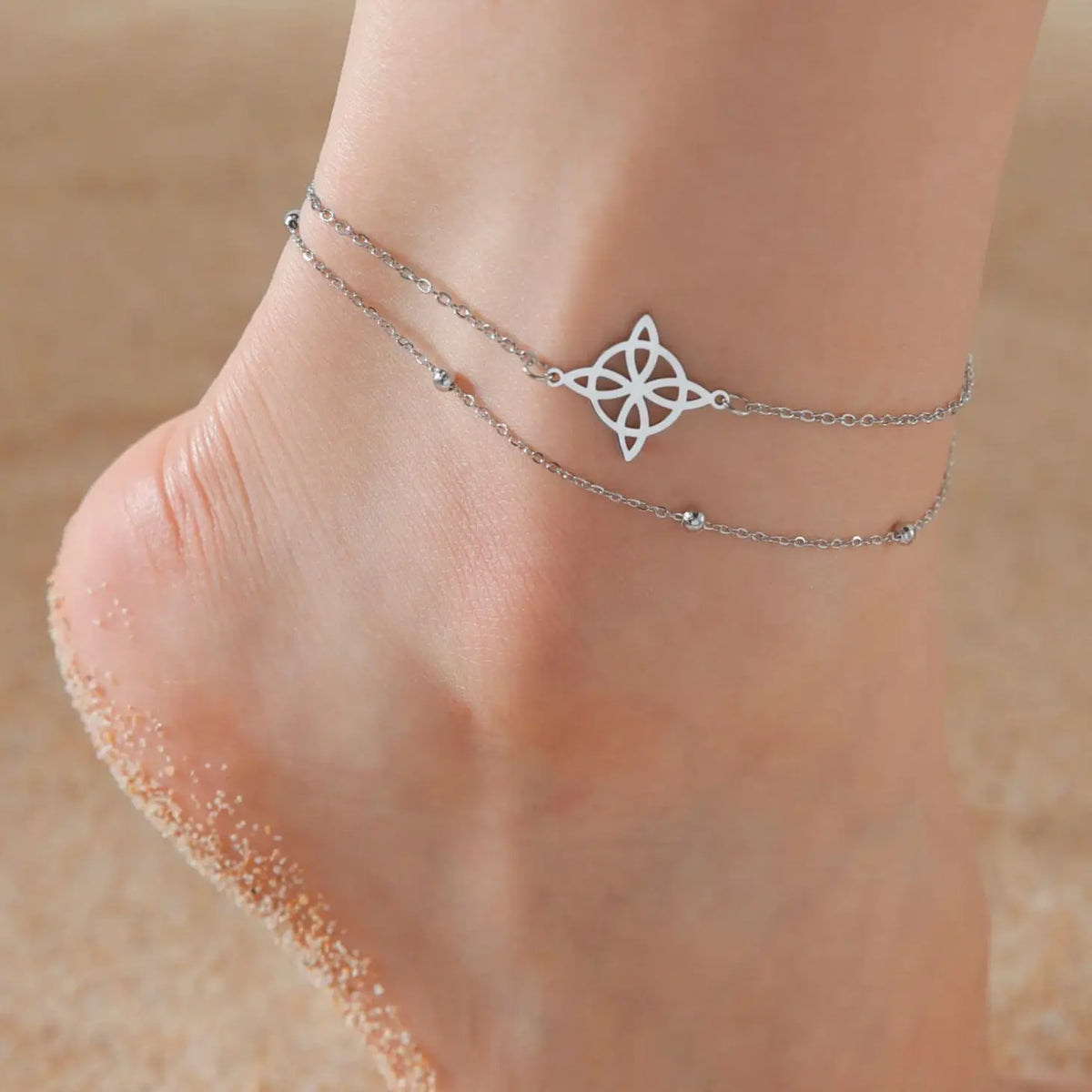 Celtic Knot Stainless Steel Anklet