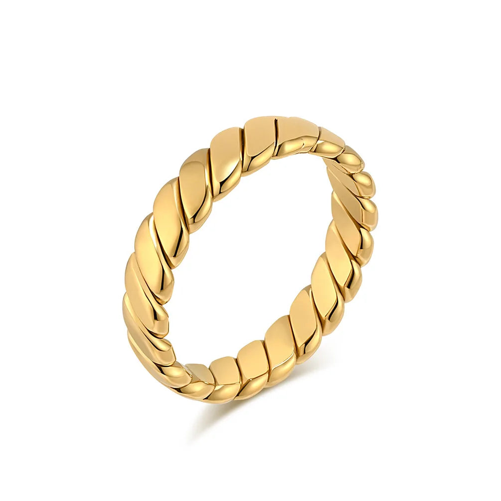 Simple Gold-Plated Geometric Ring