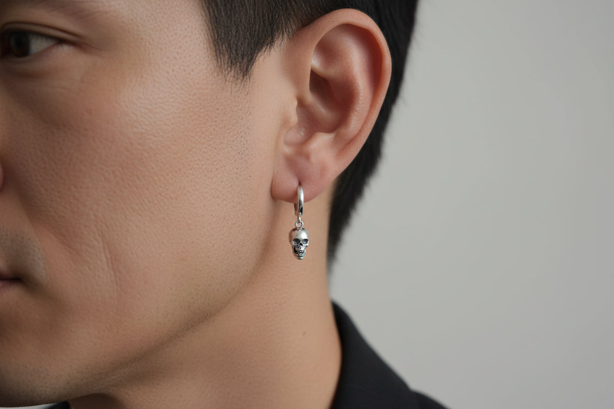 Retro Skull Earrings — Punk Rock Style