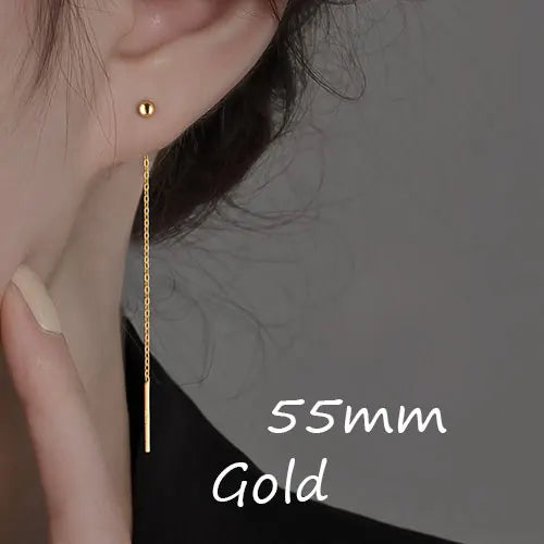 Thread Chain Tassel Earrings – Long Drop