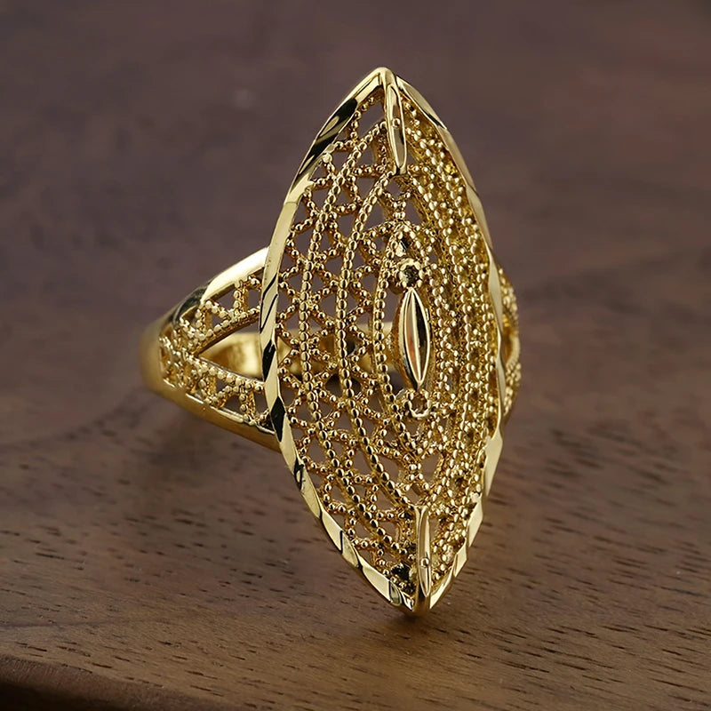 Gold Marquise Statement Ring