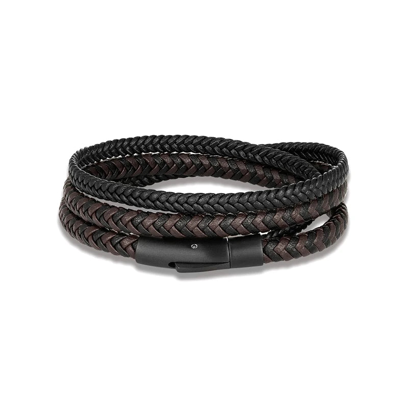 Men’s Double Layer Leather Bracelet