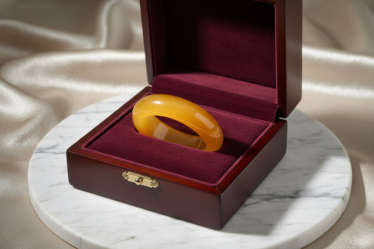 Natural Jade Unisex Band Ring