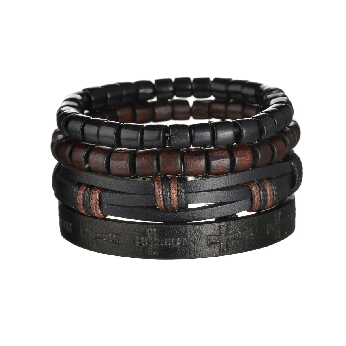 Men’s Life Tree & Wood Bead Bracelets