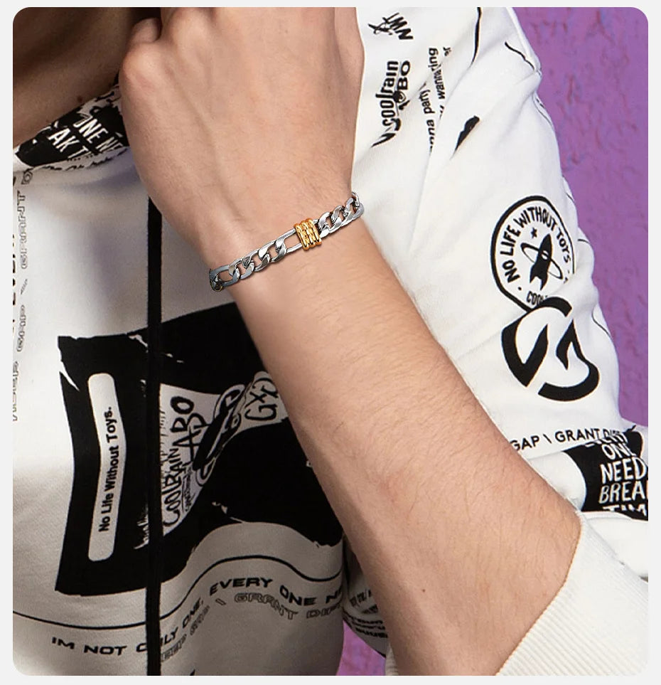 Men’s Rope & Cuban Link Bracelet
