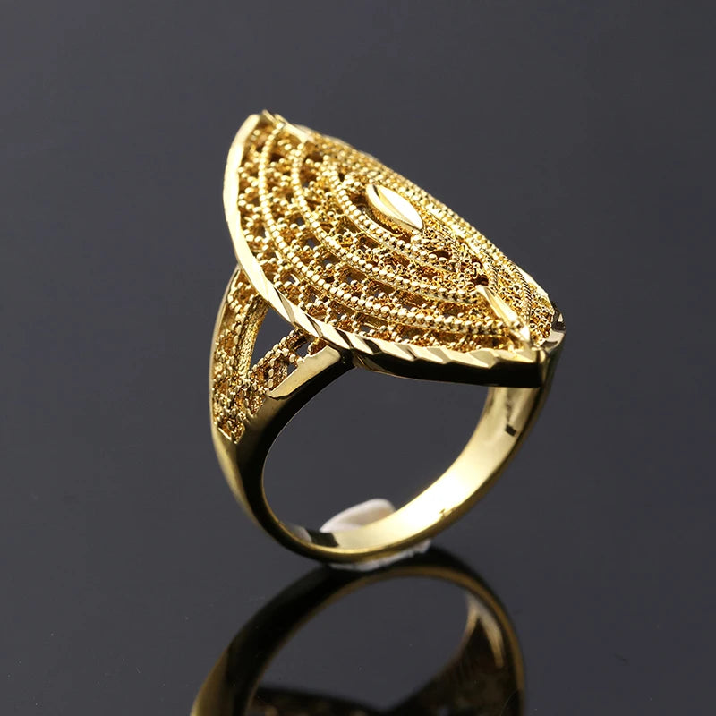 Gold Marquise Statement Ring
