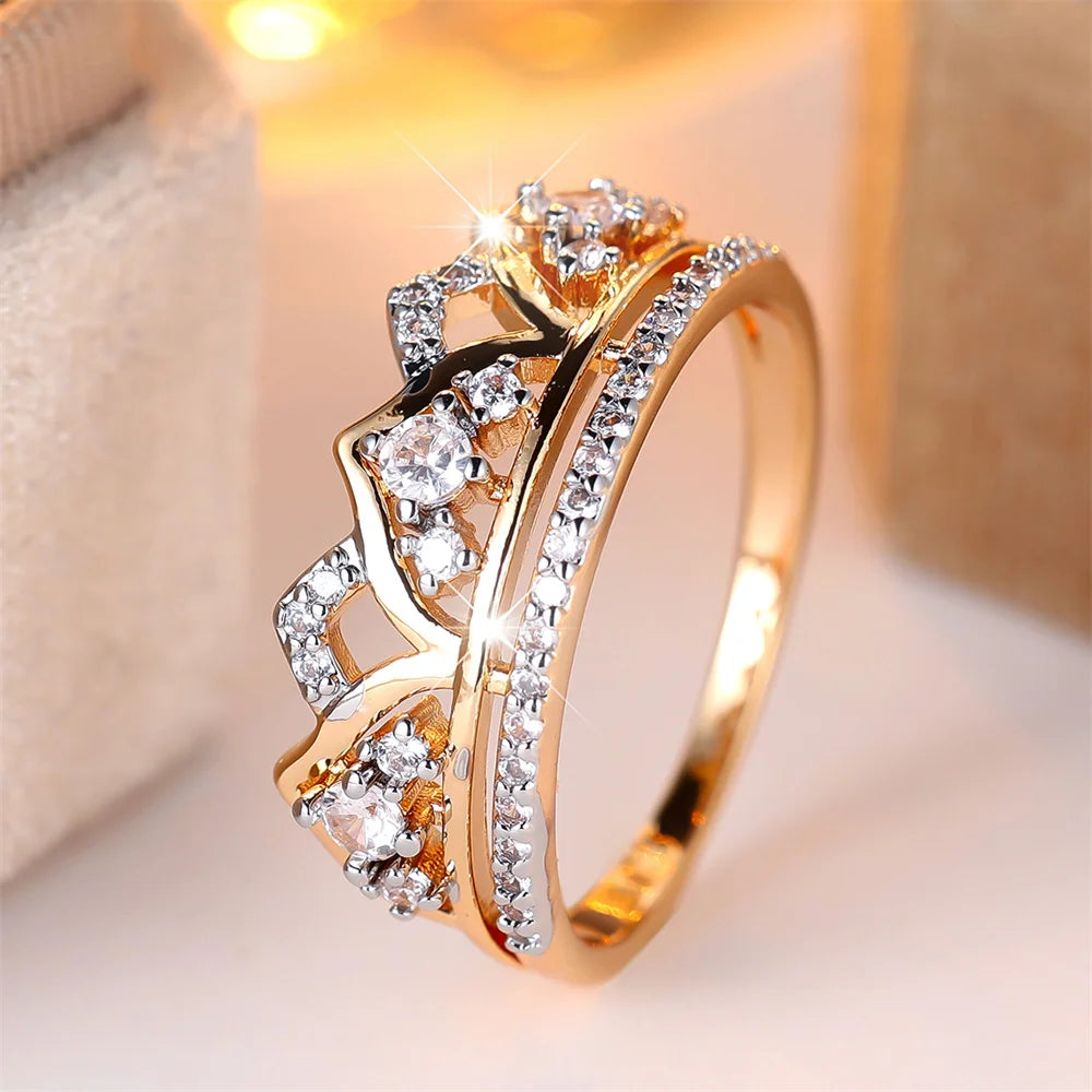 Zircon Crown Ring