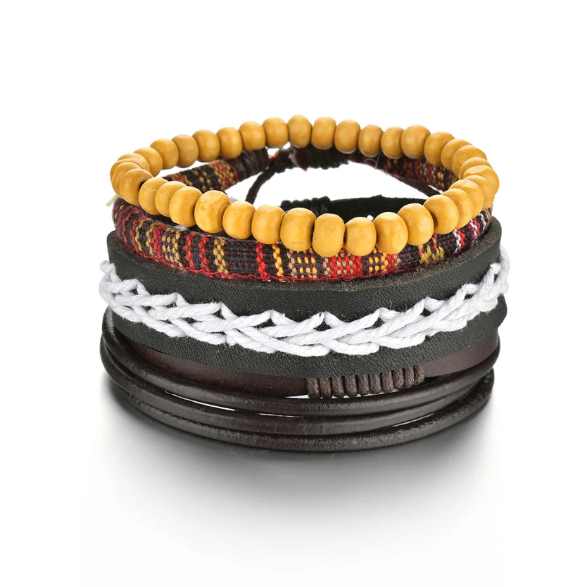 Men’s Life Tree & Wood Bead Bracelets