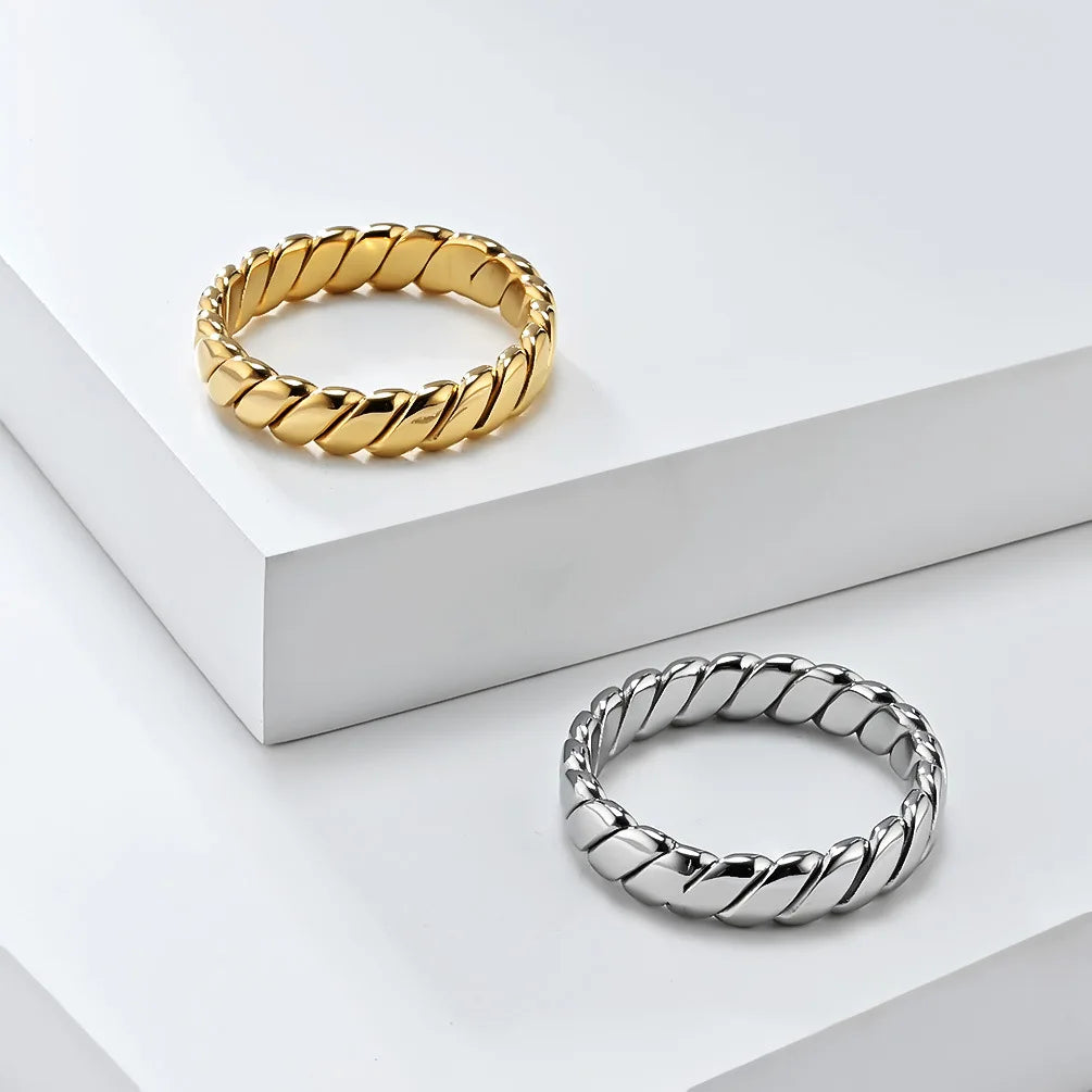 Simple Gold-Plated Geometric Ring