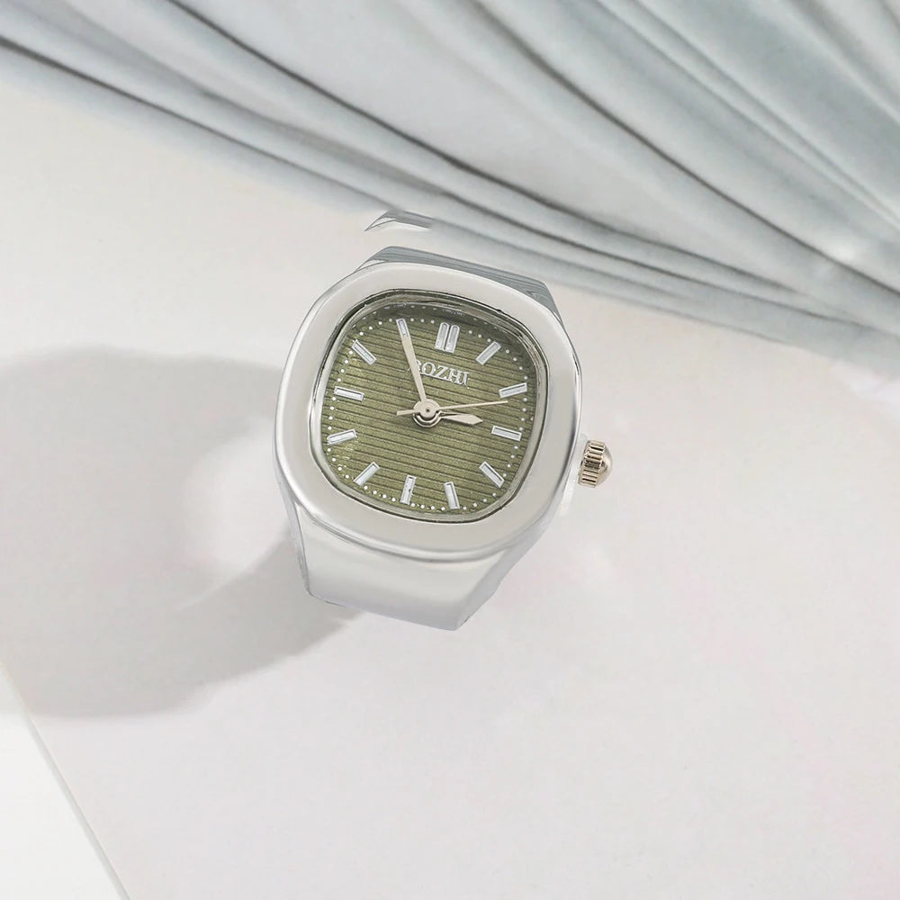 Mini Elastic Strap Finger Watch Ring