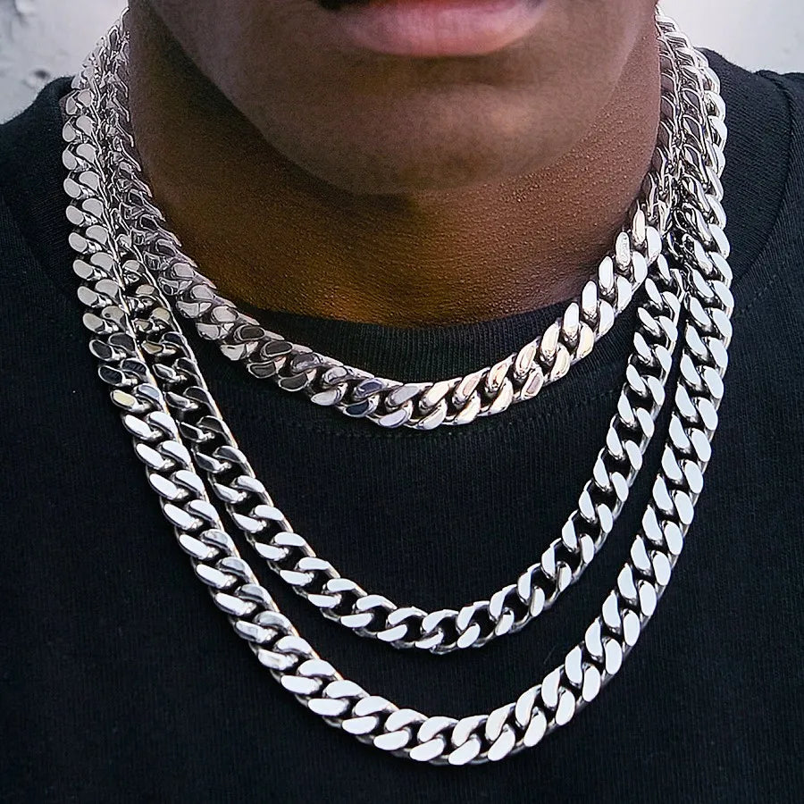 8–14MM Stainless Steel Cuban Chain