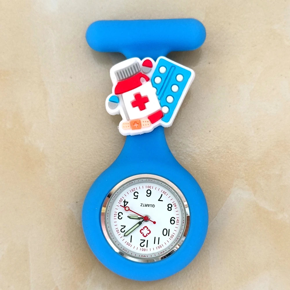 Cartoon Medical Silicone Brooch Watch