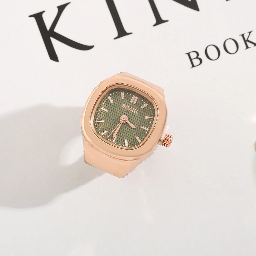 Mini Elastic Strap Finger Watch Ring