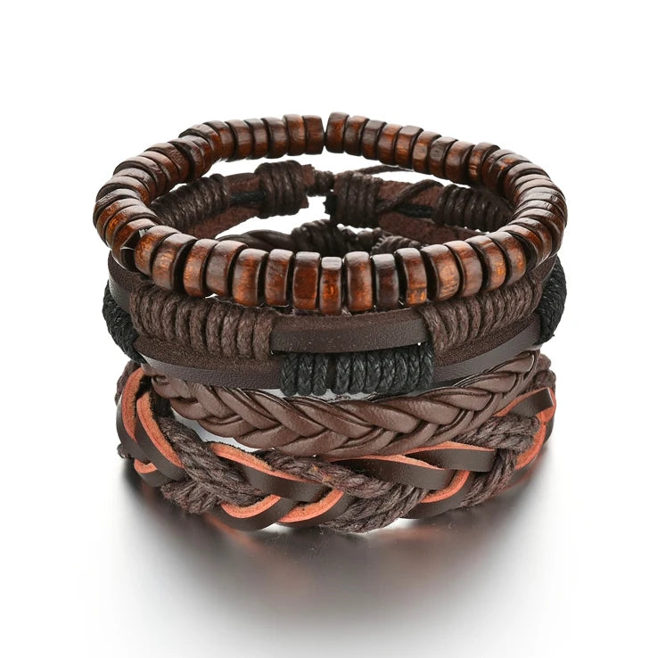 Men’s Life Tree & Wood Bead Bracelets