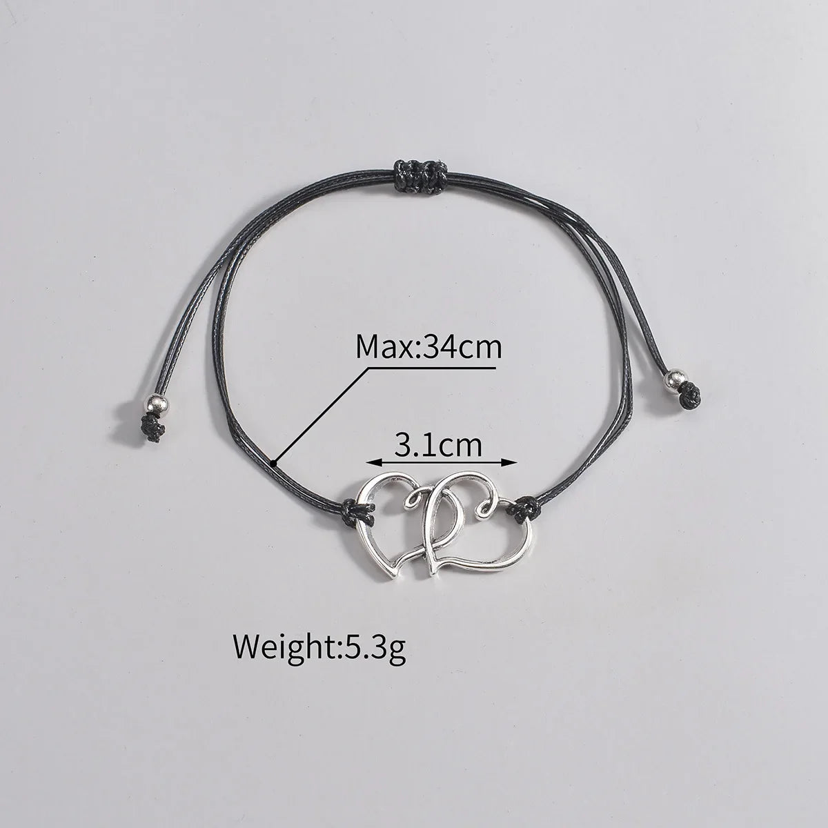 Double Heart Chain Anklet
