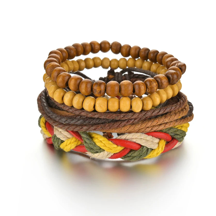 Men’s Life Tree & Wood Bead Bracelets