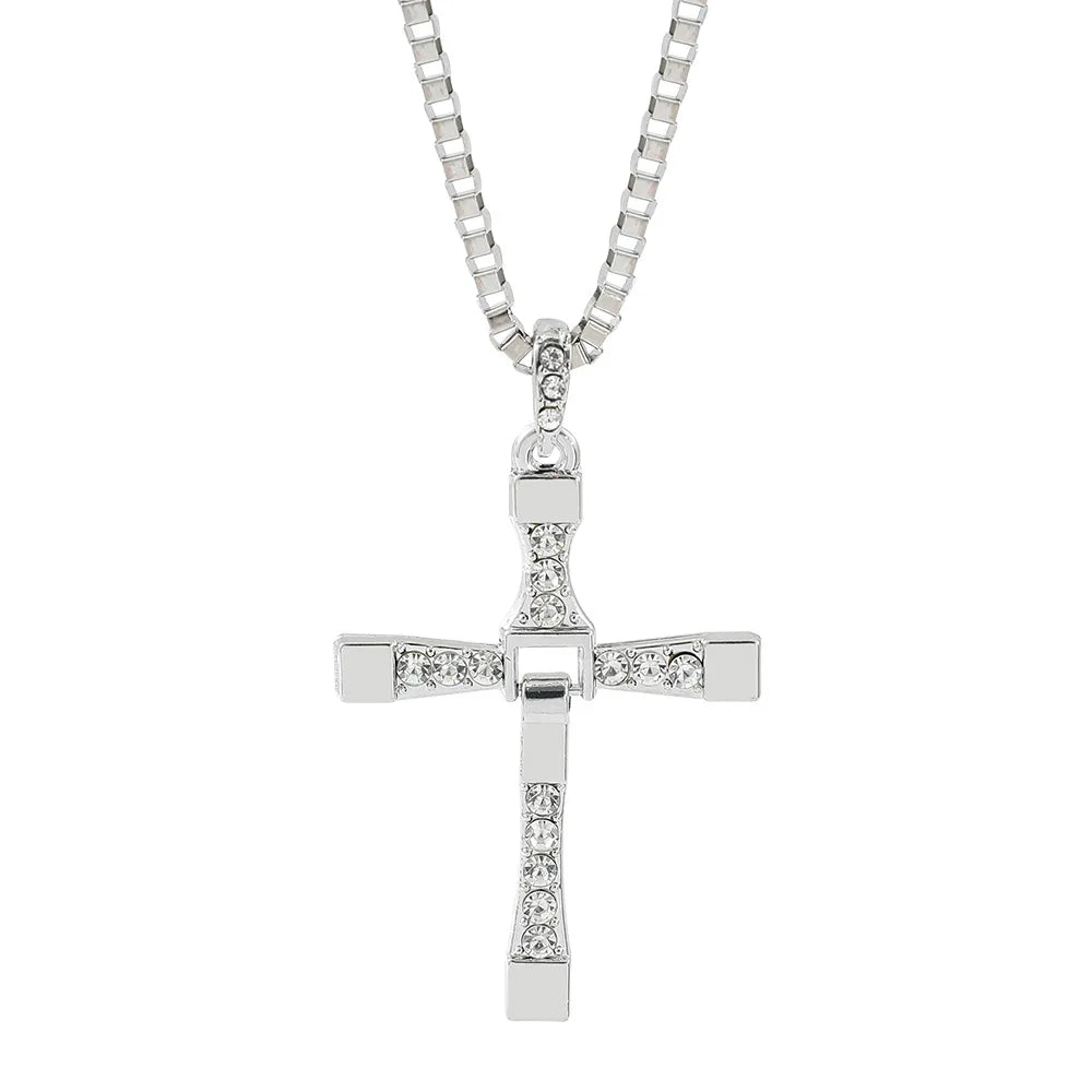 Vintage Unisex Gothic Hollow Cross Necklace