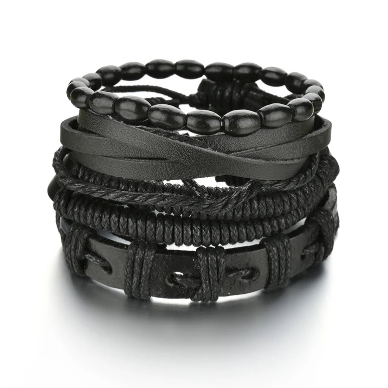 Men’s Life Tree & Wood Bead Bracelets