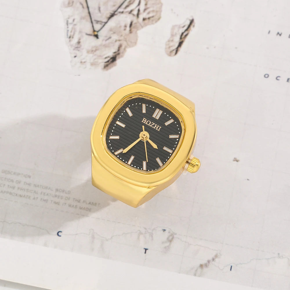 Mini Elastic Strap Finger Watch Ring