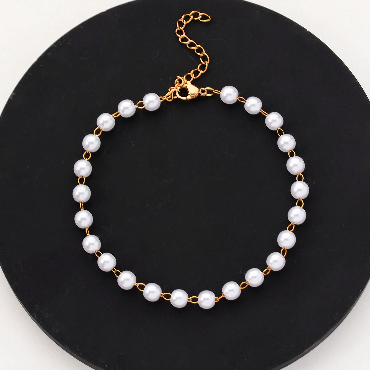 Pearl Bead Chain Bracelet/Anklet
