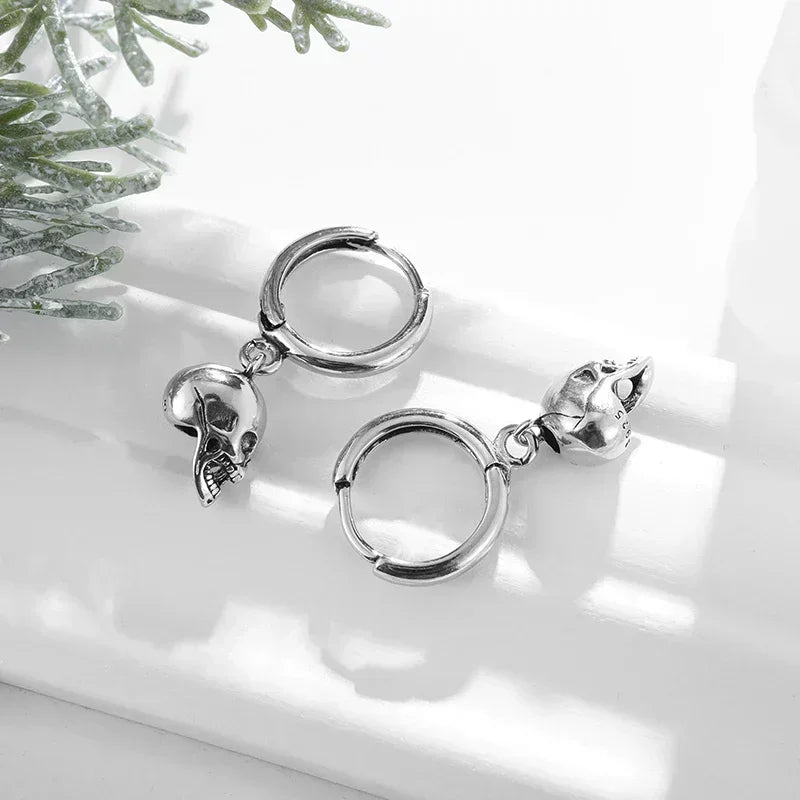 Retro Skull Earrings — Punk Rock Style