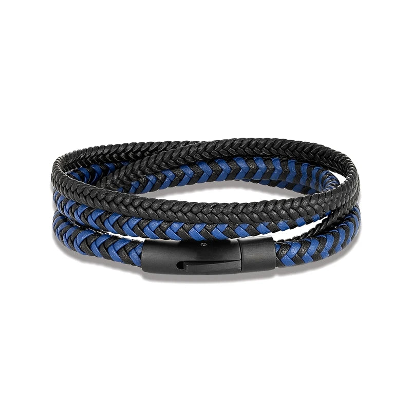 Men’s Double Layer Leather Bracelet