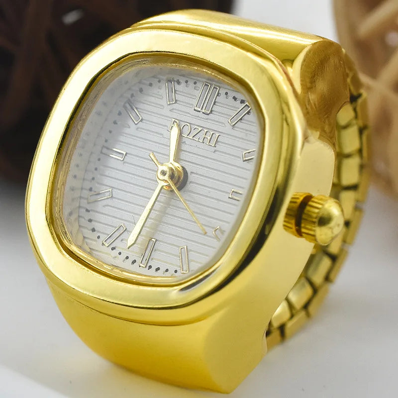 Mini Elastic Strap Finger Watch Ring