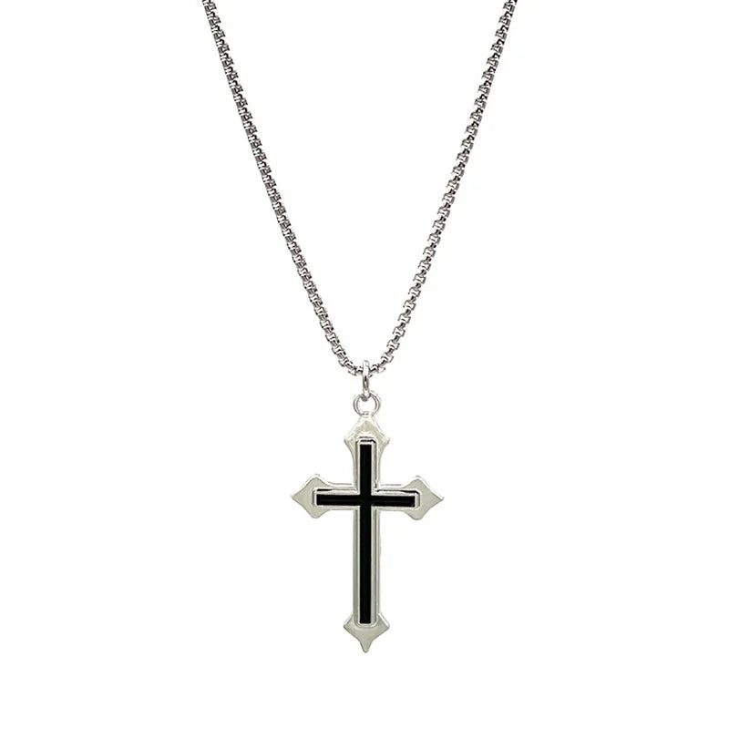 Vintage Unisex Gothic Hollow Cross Necklace