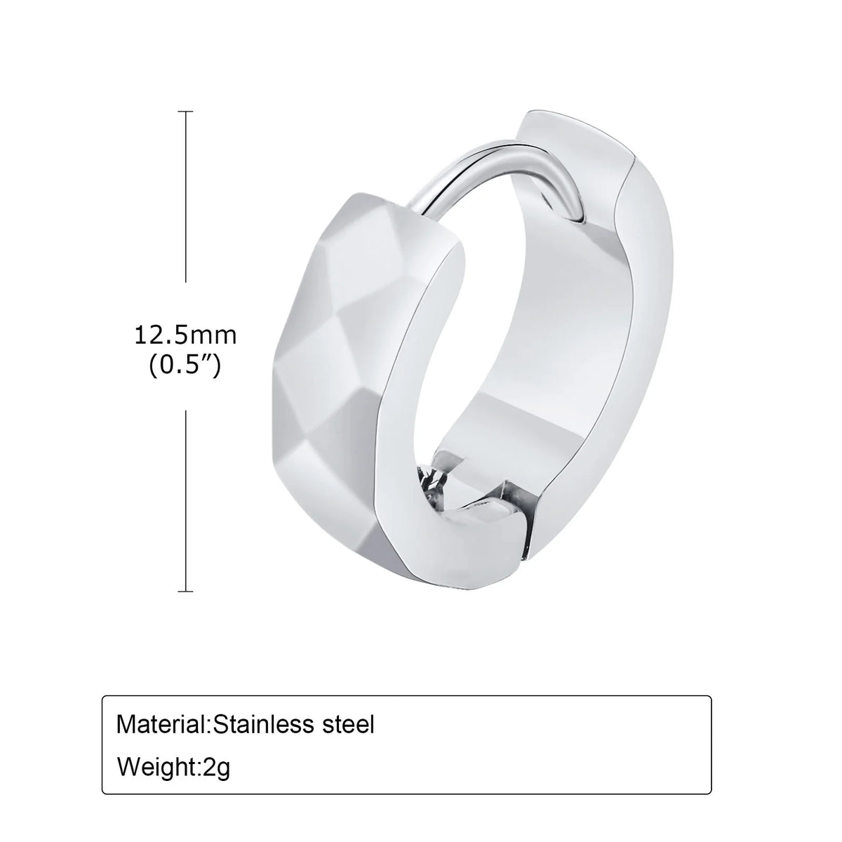 Geometric Stainless Steel Hoop Earrings