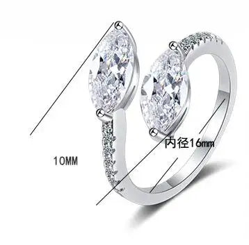 925 Sterling Silver Moissanite Ring