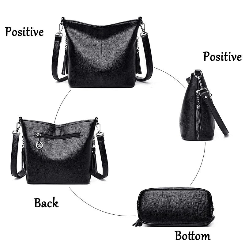 Elegant Casual Leather Shoulder Bag