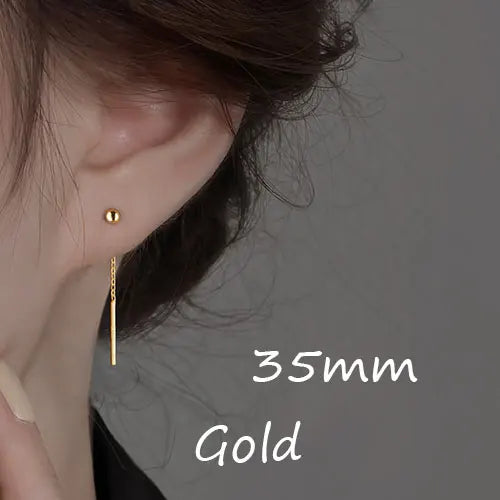 Thread Chain Tassel Earrings – Long Drop